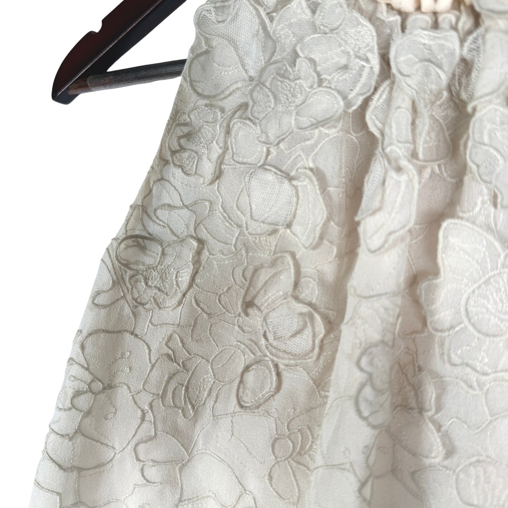 Elie Tahari 100% Silk Floral Embroidered Braided Halter Party Top XS - Picture 5 of 7